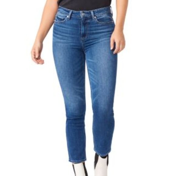 Paige Cindy High Rise Cropped Straight Jeans in Roam - Picture 1 of 6